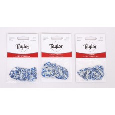 Taylor Premium 351 Thermex Ultra Picks, Blue Swirl, 6-Pack #80726,80727,80728